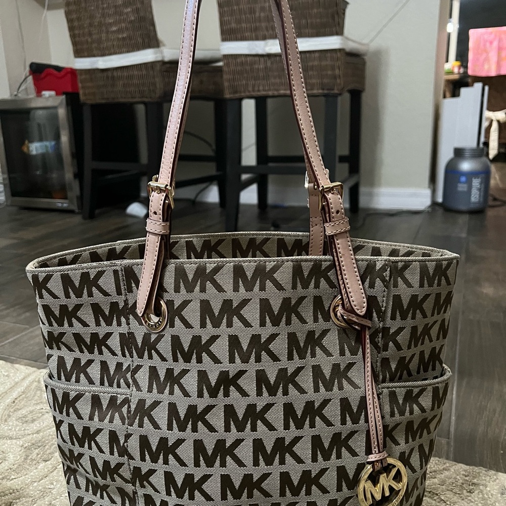 Michael Kors Brown Monogram Tote Bag